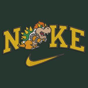 Nike Mario Bros Bowser Embroidered Adult Unisex Crewneck Sweatshirt Gamer Gift